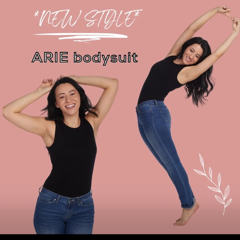 Woolx Arie Black Sleeveless Bodysuit